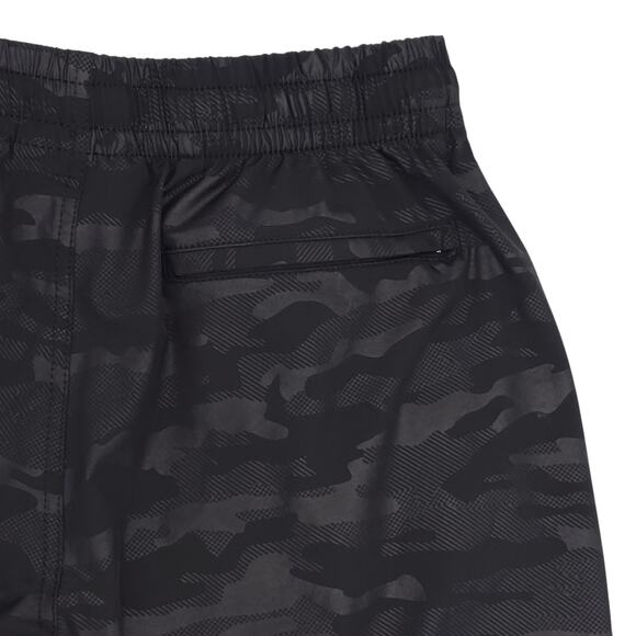 Plugg Shorts Mens Large Black Camo Drawstring Elastic Waist Casual Lightweight - Picture 11 of 13